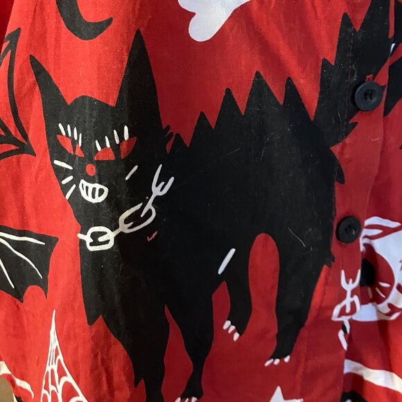 NOOWORKS JOYCE Pippa Halloween print button front shirt, 5x - Picture 7 of 7